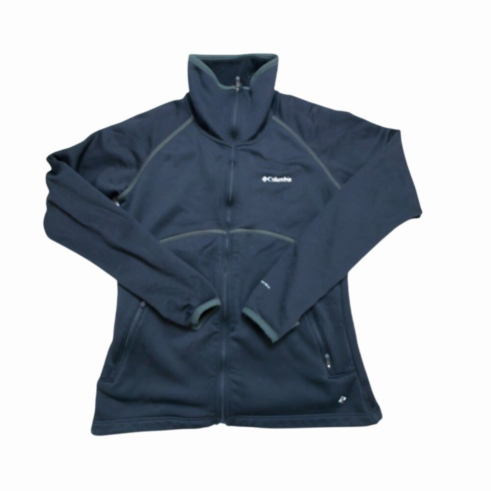Columbia Omni-Wick Black Fleece Jacket M Women’s Full Zip Mock Neck Outdoor
